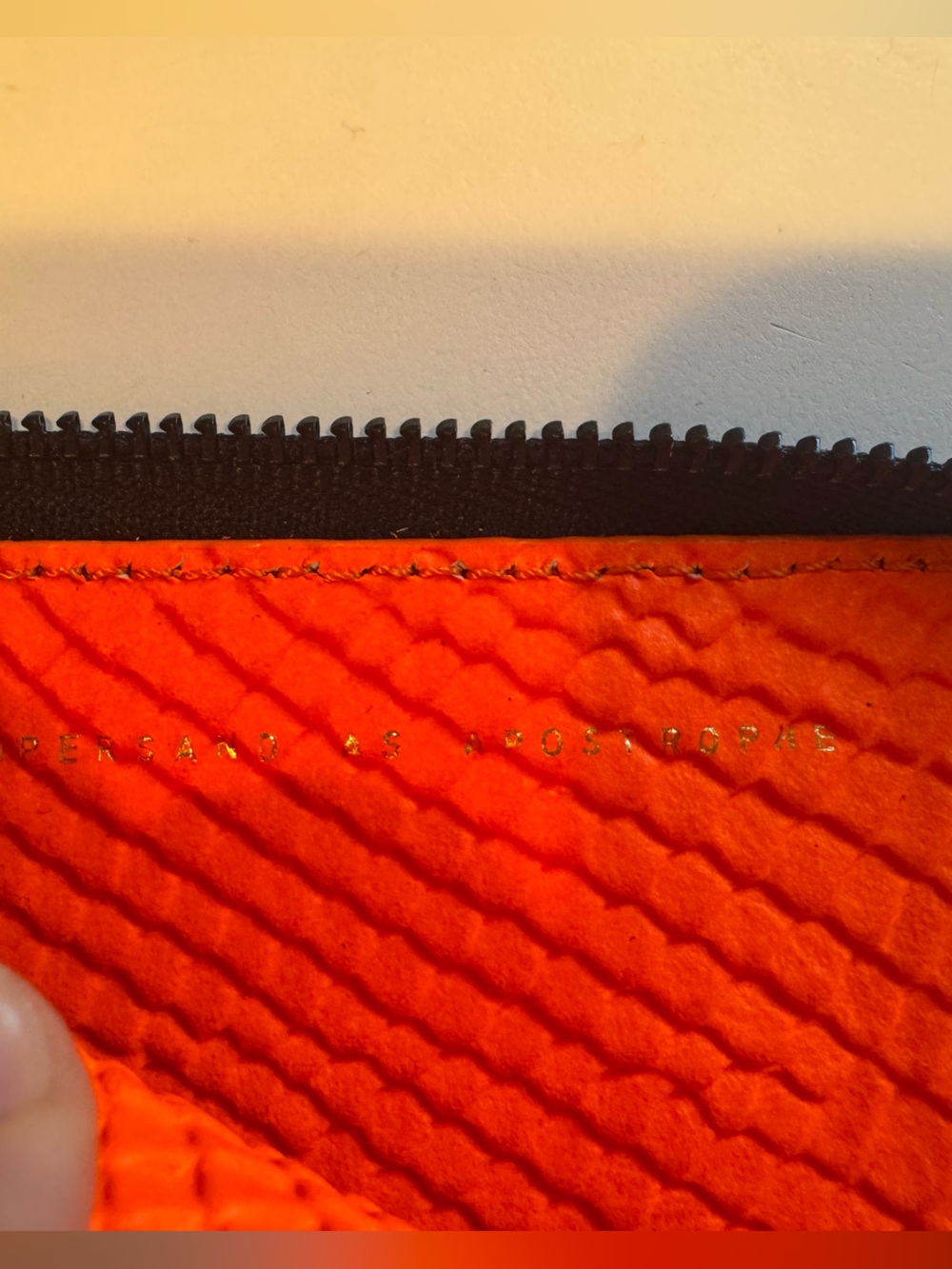 Python Neon Orange Zip Card & Key Holder Wallet - Picture 3 of 8